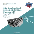 Siku Stainless Steel SS316 L 50X50X5mm Panjang 6 M 1