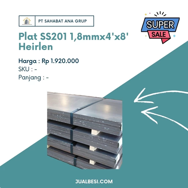 Plat Stainless SS201 1.8mmx4