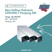 Besi Hollow Galvanis 34X34X0.7 Panjang 6M