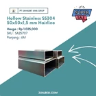 Hollow Stainless SS304 50x50x1.5 mm Hairline 1