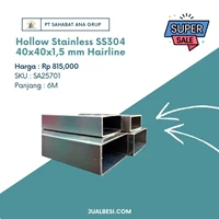 Hollow Stainless Steel SS304 40x40x1.5 mm Hairline