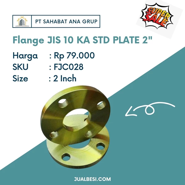 Flange Connector JIS 10 KA STD PLATE 2"