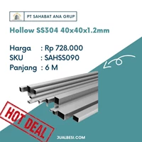 Hollow STAINLESS STEEL 304 40x40x1.2mm