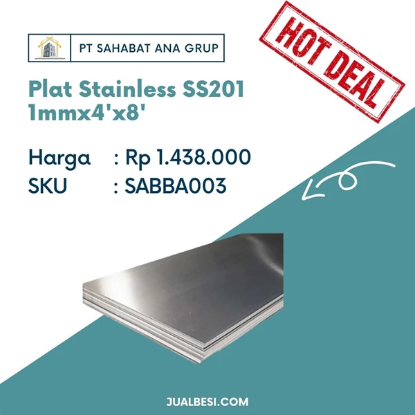 Plat Stainless SS201 1mm x4