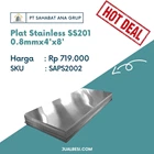 Plat Stainless Steel SS201 0.8mm x 4' x 8' 1