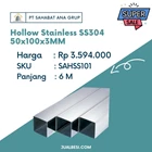 Hollow Stainless Steel SS304 50x100x3 MM 1