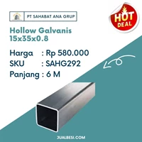 Besi Hollow Galvanis 15 x 35 x 0.8 mm