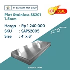 Plat Stainless SS201 1.5 mmx4'x8' 1