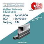 Besi Hollow Galvanis 50 x 50 x 0.8 1