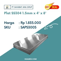  Plat Stainless SS304 1.5mm x 4' x 8'