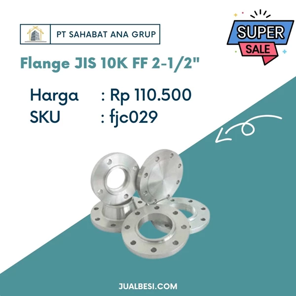 Flange Connector JIS 10K FF 2-1/2"