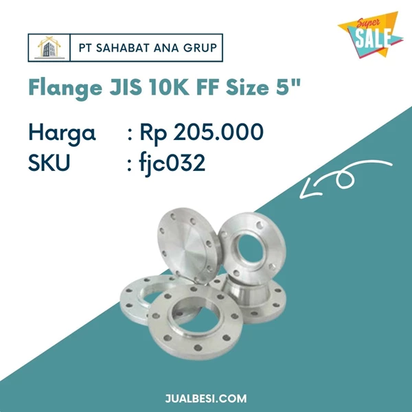  Flange Connector JIS 10K FF Size 5"