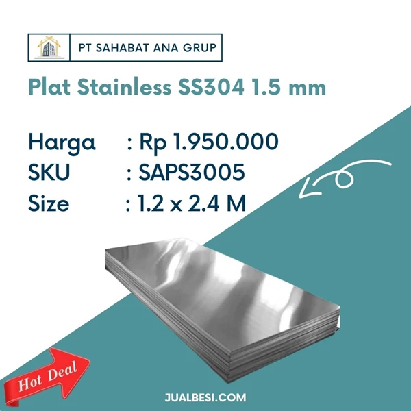 Plat Stainless SS304 1.5 mm