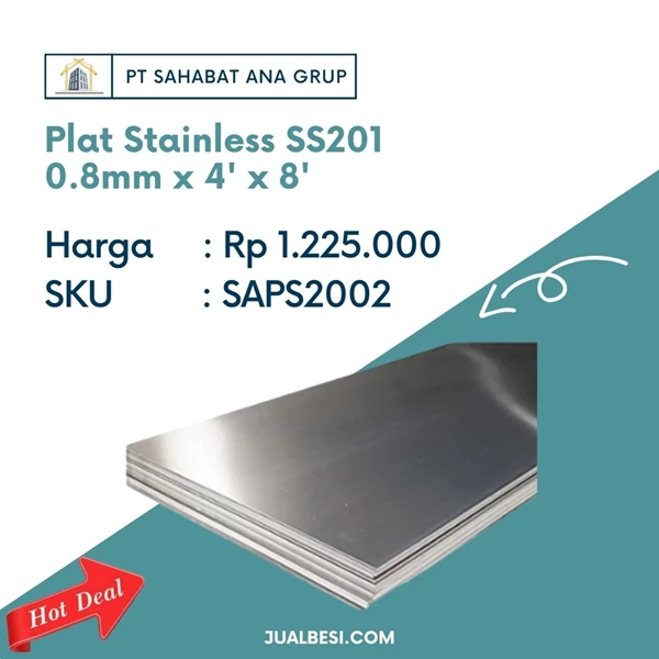 Plat Stainless SS201 0.8mm x 4