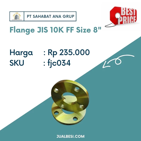 Flange Connector JIS 10K FF Size 8"