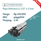 Pipa Galvanis 2-1/2" x 2 mm 1
