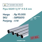 Pipa Stainless SS201 3/4" X 0.8 mm 1