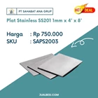  Plat Stainless SS201 1mm x 4' x 8' 1