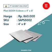 Plat Stainless SS304 0.8mm x 4' x 8' 