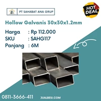 Besi Hollow Galvanis 30 x 30 x 1.2mm