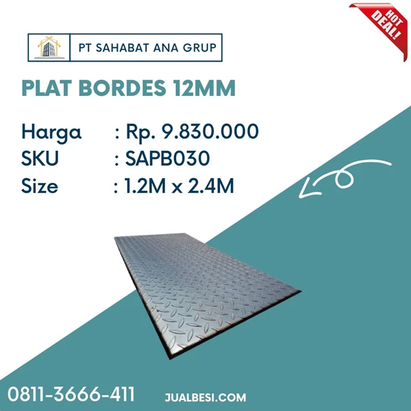 Plat Bordes 12MM x 4