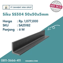 Besi Siku SS304 50 x 50 x 5 mm 