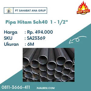 Black Sch40 1 -1/2" Pipe