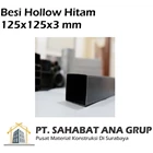 Besi hollow hitam 125x125x3 mm 1