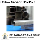 Hollow Galvanis 35x35x1 1