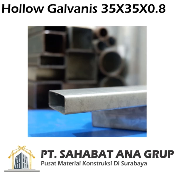 Besi Hollow Galvanis 35X35X0.8 mm
