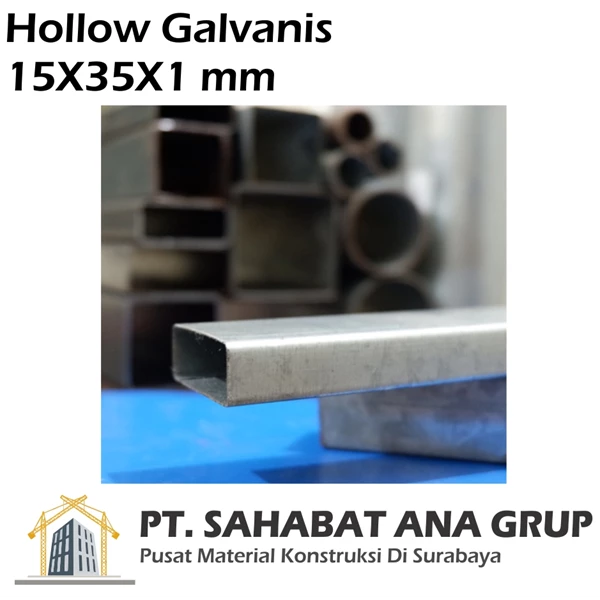Besi Hollow Galvanis 15X35X1 mm