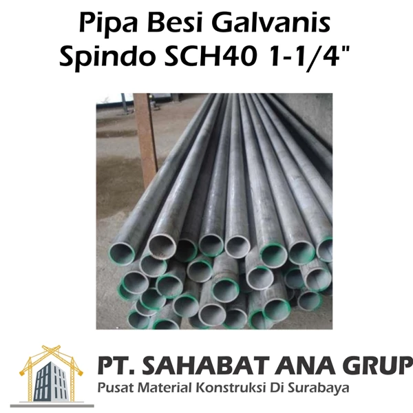 Pipa Galvanis Spindo SCH40 1-1/4"