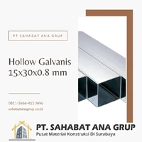 Hollow Galvanis 15x30x0.8 mm