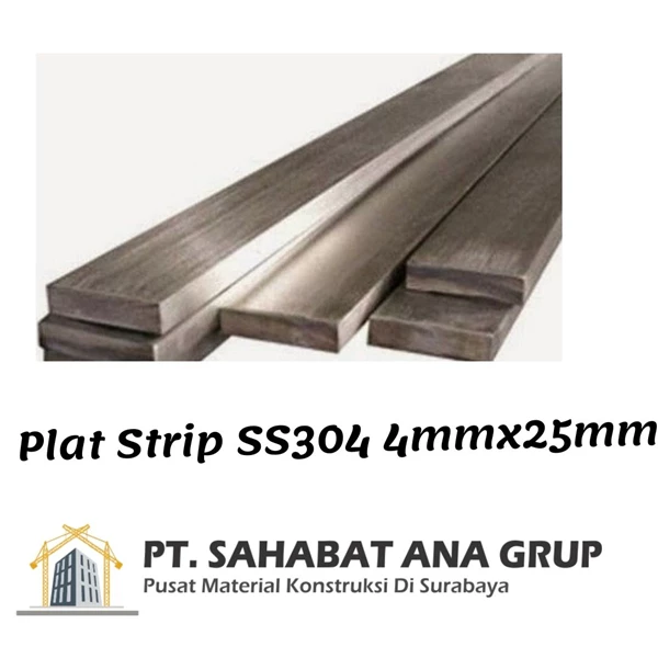 Plat Stainless Strip SS304 4mmx25mm