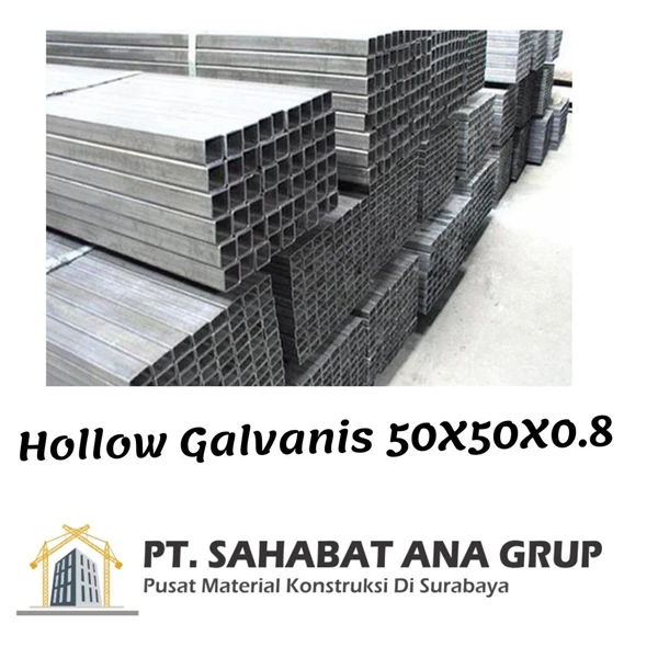 Besi Hollow Galvanis 50X50X0.8