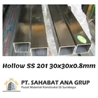 Hollow SS 201 30x30x0.8mm 1