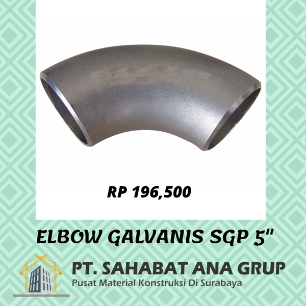 ELBOW Fitting Galvanized SGP 5" 
