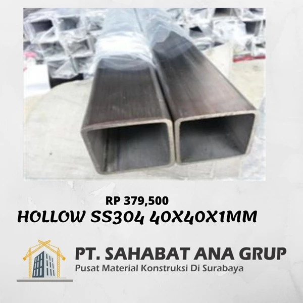 HOLLOW Stainless Steel 304 40X40X1MM