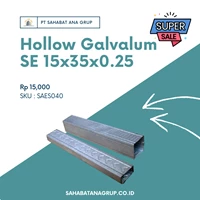 Hollow Galvalum SE 15x35x0.25