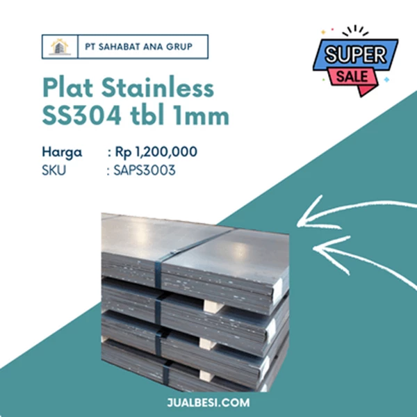 Plat Stainless SS304 tbl 1mm