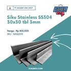 Besi Siku Stainless SS304 30x30 tbl 3mm 1