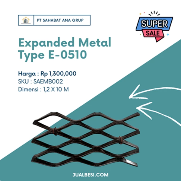 Expanded Metal Type E-0510 1.2 X 10 M