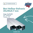 Besi Hollow Galvanis 20x40x0.7 mm 1