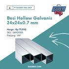 Besi Hollow Galvanis 24x24x0.7 mm 1