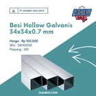 Besi Hollow Galvanis 34x34x0.7 mm 2