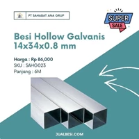 Besi Hollow Galvanis 14x34x0.8 mm